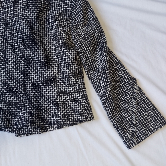 Periphery Tweed Fitted Brock Blazer Jacket with fringe, 8 - Picture 12 of 13